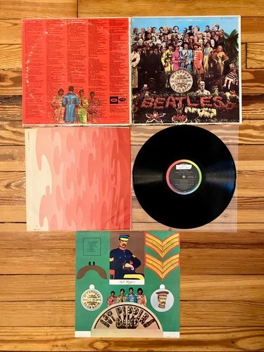 Beatles: Sgt Pepper's Lonely Hearts Club Band LP Vinyl OG Mono 1967 Complete VG+
