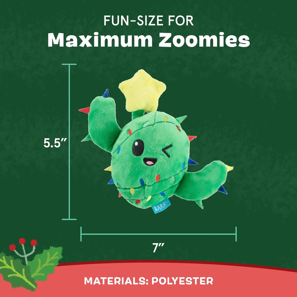 Barkbox Consuela Christmas Cactus Dog Toy - Plush Rip & Reveal Holiday Toy - Image 3 of 4