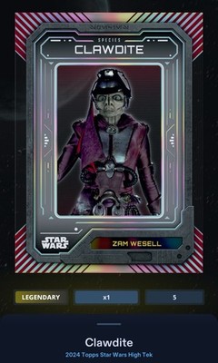Clawdite Red 5cc Spectacular Species Legendary - Star Wars Card Trader High Tek