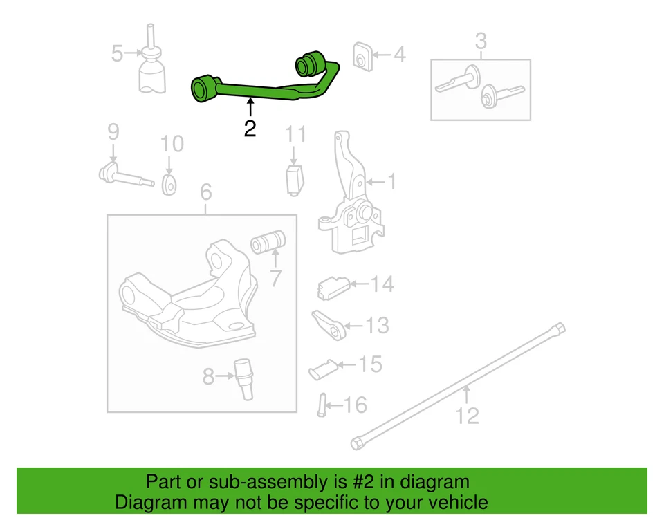 Genuine Motorcraft MCSOE-10 1998-2011 Ranger LH Upper Control Arm & Ball Joint - Image 2 of 4