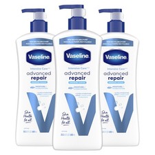 Vaseline Intensive Care Unscented 20.3 Fl Oz Pack of 3 , WHITE,NAVYBLUE
