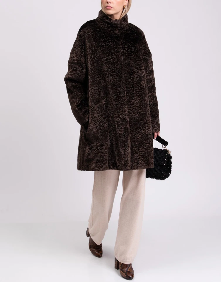 RRP€310 LUCREZIA T Quilted Coat Plus Size 45 US16 UK20 L Faux Fur Made in Italy - Image 3 of 4