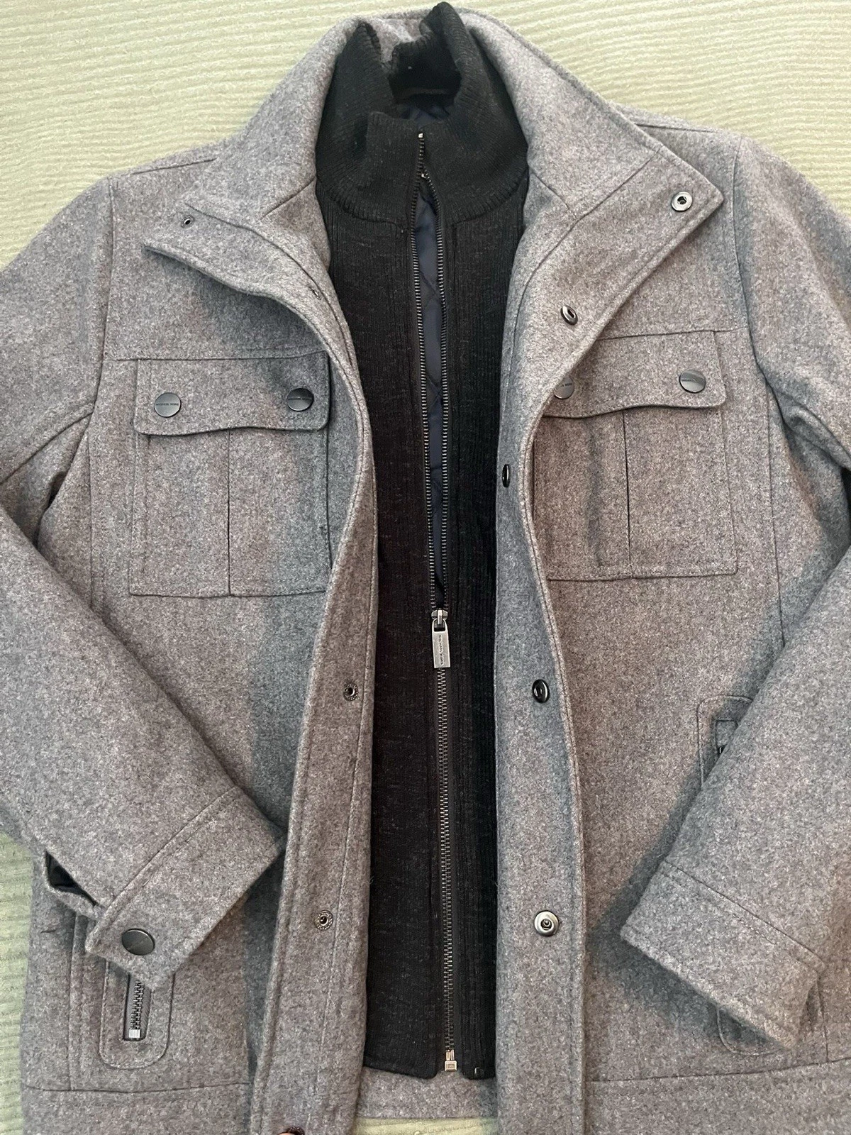 Cappotto a strati Michael Kors 63% lana conchiglia + misto lana foderato in maglia