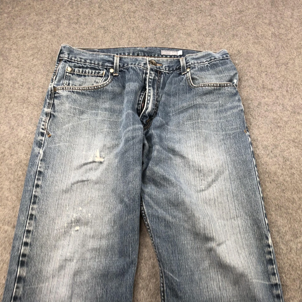Pantalones de mezclilla holgados Levis SilverTab para hombre 36x32 azul lavado claro corte bootcut relajados Foto 3 de 4