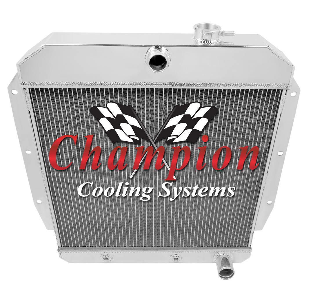 55 56 57 58 59 Chevy Pickup Truck Champion 3 Row Aluminum Radiator CC5559