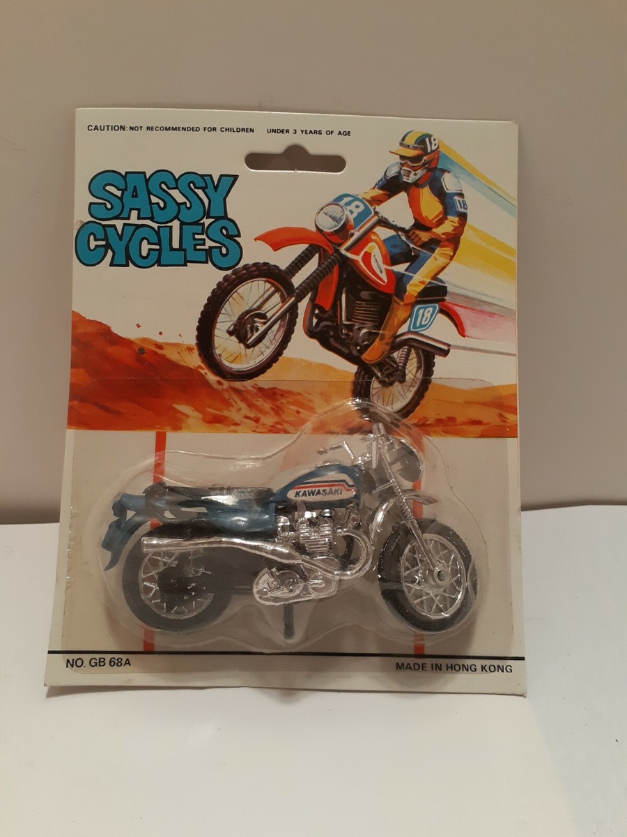 SASSY CYCLES GB 68A KAWASAKI MOTORCYCLE Set of 4 Colors Blue,Green