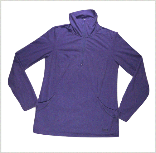 Roots Canada Active Womens Sweater M Purple Cotton Blend Sport Casual Travel
