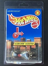 Hot Wheels Jiffy Lube Scorchin' Scooter Bike 1998 Promo - (Black) - *MFG ERROR*