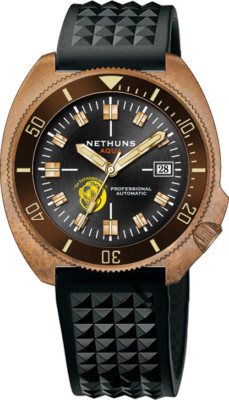   NETHUNS AQUA BRONZE 300M DIVER AB322 WATCH INTERNATIONAL SHIPPING   DEALER