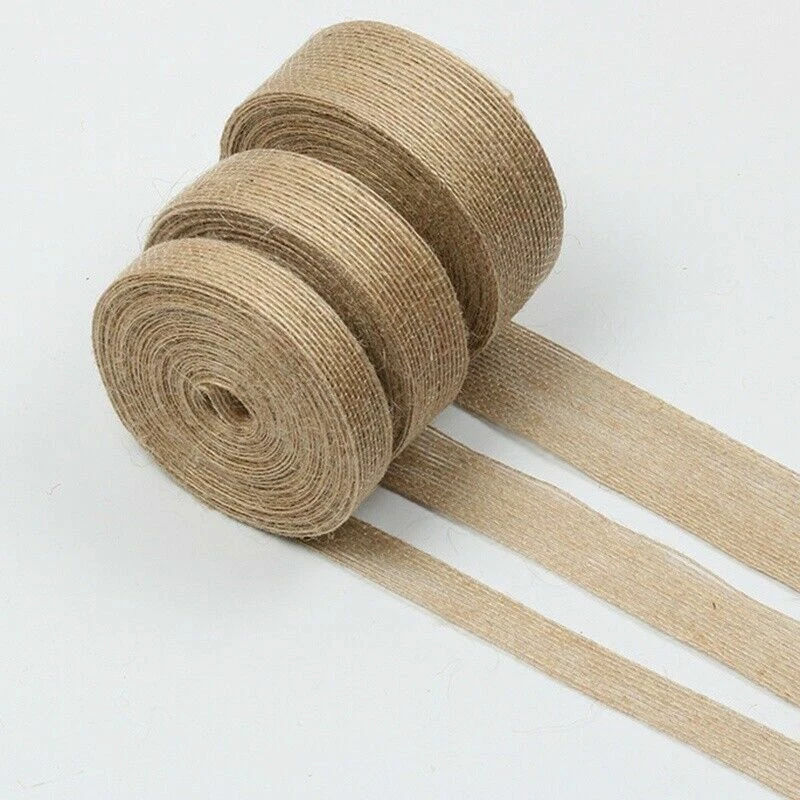 10M Hemp Rope Jute Webbing Tape DIY Craft Straps Burlap Ribbon Sewing Trim SPW - Image 2 of 4