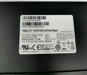 Samsung PM883 1.92TB 2.5" SSD SATAIII MZ-7LH1T90 SATA 6.0Gbps MZ7LH1T9HMLT-000K2