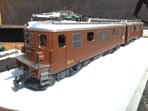 HAG 241 Doppio locomotore elettrico Ae 8/8 273 BLS scala H0 - Imagen 4 de 16