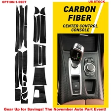 Carbon Fiber Interior Dash Panel Cover Decal Trim For 2008-14 BMW X5 E70 X6 E71