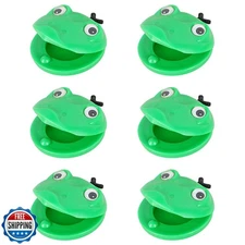 EASTROCK 6 PCS Castanets Frog Plastic Instrument Fingers Castanets Hand Adult