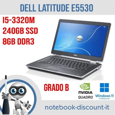 Dell Latitude E5530 · i5-3320M · 8GB · 240GB