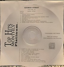 10 GEORGE STRAIT   TOP HITS PLATINUM KARAOKE CDG LOT FERN