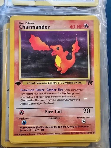 Pokémon TCG Team Rockets Charmander 1st Edition 50/82