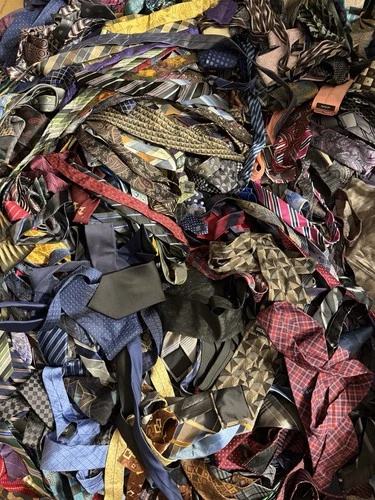 50 PC Mens Neckties LOT Wholesale Bulk Collectors Resell Ties Crafts Cutter DIY - product listing photo
