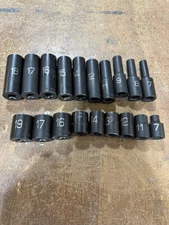 Matco ADV 19pc 3/8" Dr Metric Deep Shallow Impact Socket Set 7mm-19mm 6pt