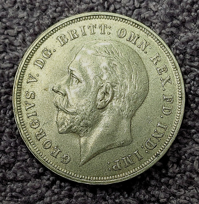 1935 50% Sterling Silver Crown Coin King George V Vintage Rocking Horse Antique