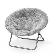 Mongolian Oversized Faux Fur Moonchair