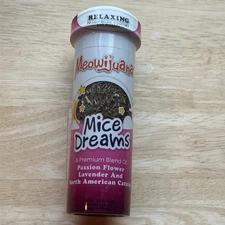 Meowijuana MICE DREAMS Organic Catnip Lavender Passion Flower Blend .9 oz Sealed