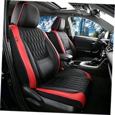 Car Seat Covers , Luxury Breathable Waterproof Full Set - 5 Seats Black-Red