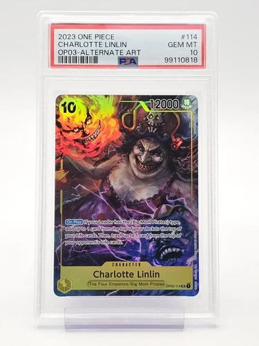 CHARLOTTE LINLIN 2023 ONE PIECE OP03 ALTERN ART SUPER RARE OP03-114 PSA 10 Q4444