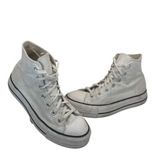 Converse Chuck Taylor All Star Lift Platform Canvas White High Top Sneakers 9W