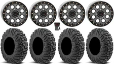 System 3 SB-7 15" Wheels Ti (4+3) 34" MotoVator Tires RZR Turbo S / RS1