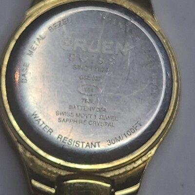 Ladies GRUEN watch Gold tone band and case dial with  display picture 1