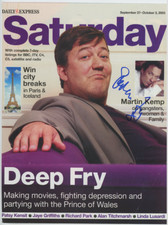 Stephen Fry Comedian Autographed Signed Magazine Photo AMCo COA 24607