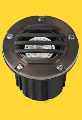 Corona 12v LED Well Light Composite Well Light, Antiq Brass Fac CL-318B-AB-LED
