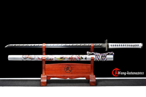 Espada Recta Ninjato 1095 Acero al Carbono Japonesa Ninja Fulltang - Imagen 4 de 12