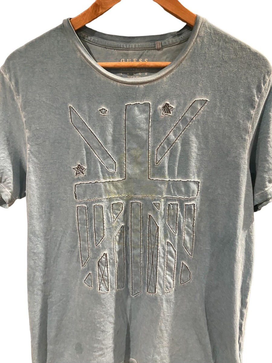 Guess Established 1981 Los Angeles T Shirt Blue Mens Size