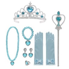 Queen Princess Dress up Costume Party Accessories Gift set For Kids Girls BLUE