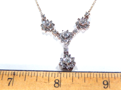 VINTAGE* Art Deco Style Sterling Silver CZ Statement 16