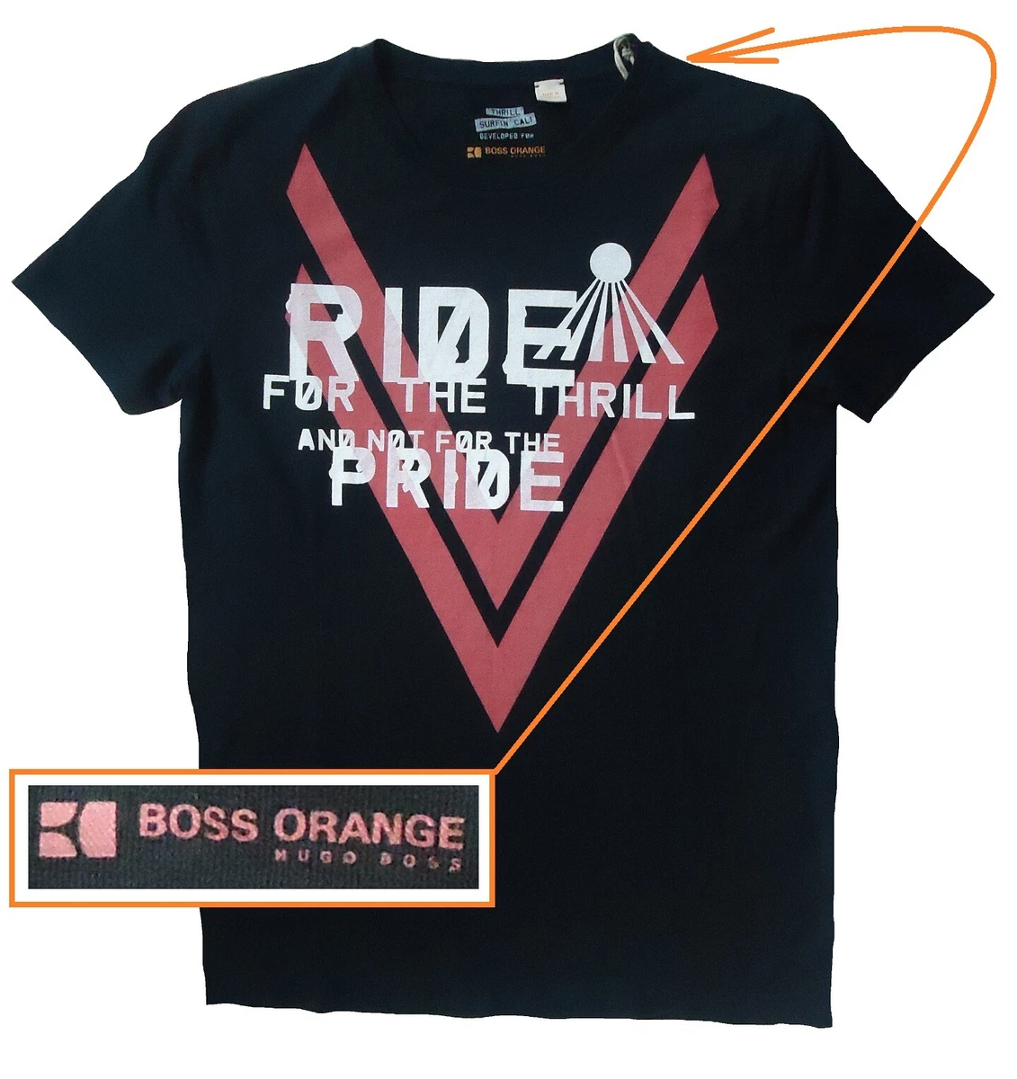 oversvømmelse Lægge sammen Kalkun NWT Hugo Boss Orange Label By Hugo Boss LOGO Tee T-Shirt with Printed  Design | eBay