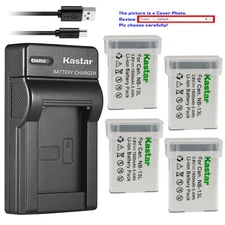 Kastar Battery Slim USB Charger for Canon NB-13L CB-2LH & PowerShot G7 X Mark II