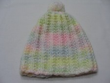 Hand Knitted - Pastel Colors - Ladies One Size Stocking Cap Beanie Hat 