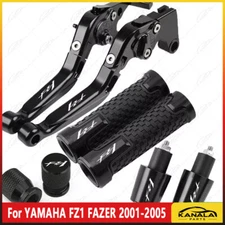Handle Grips Cap Brake Clutch Levers Set 4PCS For Yamaha FZ1 Fazer 2001-2005 /US