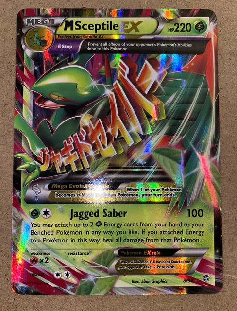 Mega Sceptile EX 8/98 XY Ancient Origins Ultra Rare Pokemon Card Near