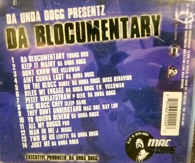 洋楽 G-RAP DA UNDA DOGG PRESENTS Da Unda Dogg Presentz Da Blocumentary | eBay