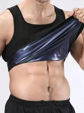 Men Neoprene Sauna Sweat Waist Trainer Vest Body Shaper Gym Weight Loss Tank Top