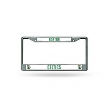 boston celtics logo nba basketball team chrome license plate frame made in usa