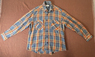 Vintage 60s Sears Roebuck CO Flannel Shirt Mens M Green Vintage 60s Sears Roebuck CO Flannel Shirt Mens M Green
