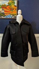 Bimba & Lola Designer Black Zip Hooded Coat Jacket Sz Medium M