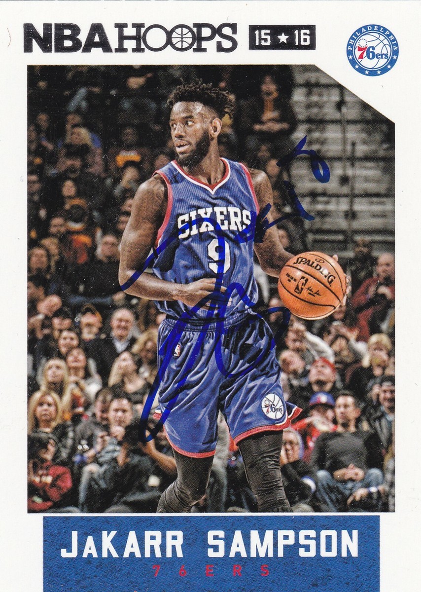 JaKARR SAMPSON PHILADELPHIA 76ERS SIGNED CARD INDIANA PACERS