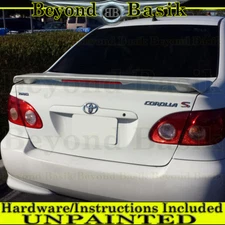 For 2003 04 05 06 07 2008 TOYOTA COROLLA Factory Style Spoiler w/LED UNPAINTED