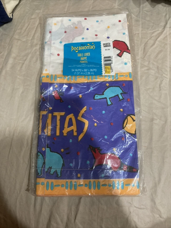 Lot of 2Disney Pocahontas Princess Party Paper Table Cover 54"x89" Both New! - Image 4 of 4